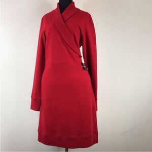 LRL Elegant Red Long Sleeve Dress Size M